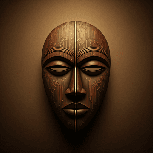 Contemporary illustration symbolizing the fusion of African heritage and modern fintech